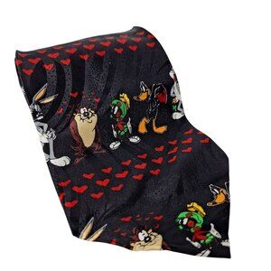 Vintage 1998 Looney Tunes Valentines Silk Necktie